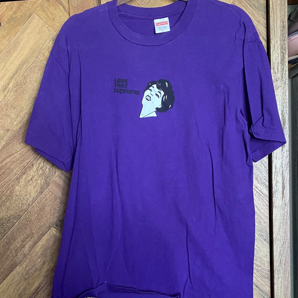 Supreme Purple “Love That Supreme” Short Sleeve Tee